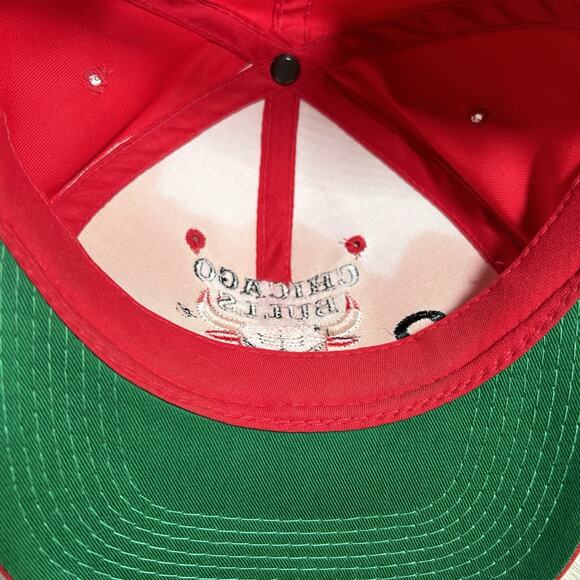 Vintage 1993 Chicago Bulls Hat Snapback NBA Champs 3 Peat Jordan Red G Cap - Picture 6 of 9